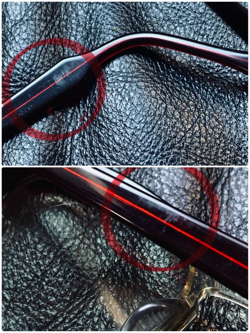 白山眼鏡「POST 」　ボルドー&キハク色の色気立つコンビフレーム