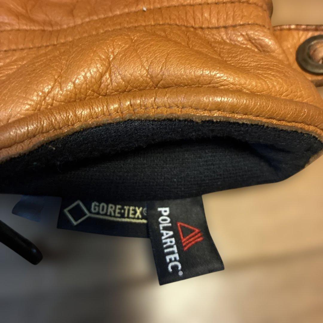 HESTRA GORE-TEXブラウンレザーグローブ　サイズ10