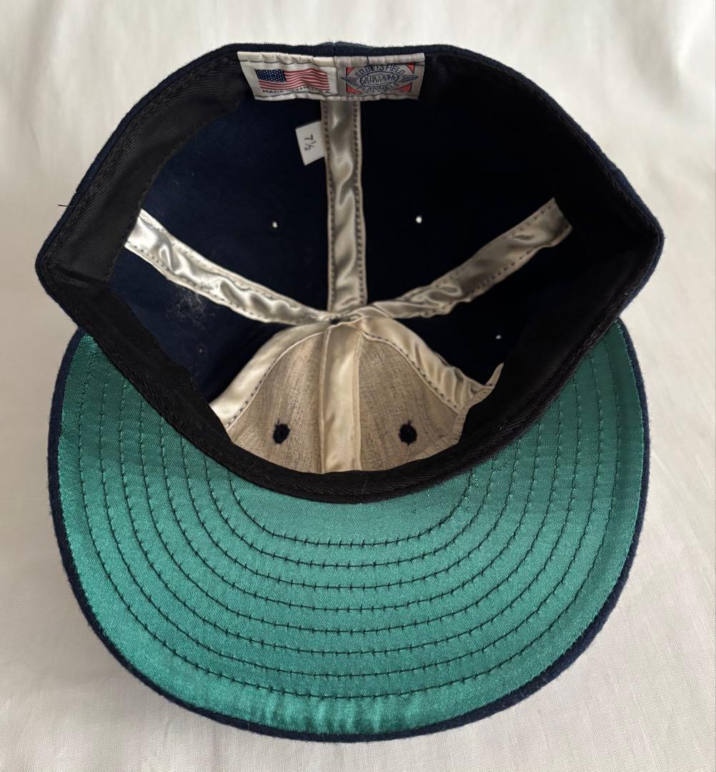 【希少】未使用USA製EBBETS FIELDキャップ ネイビー ウール NY