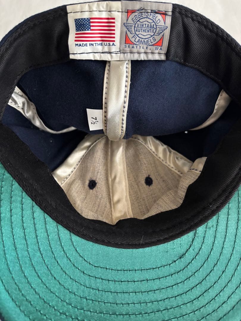 【希少】未使用USA製EBBETS FIELDキャップ ネイビー ウール NY