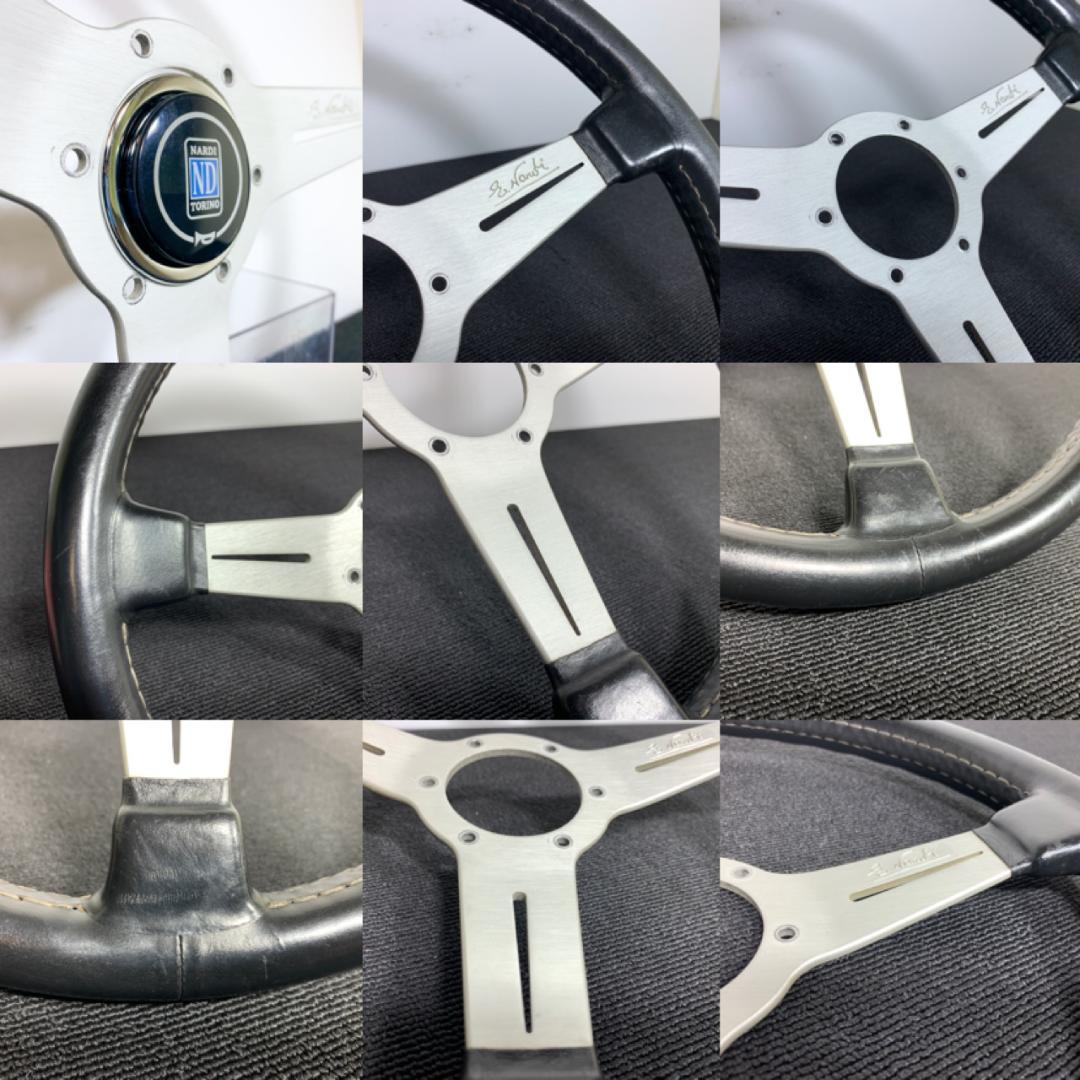 ナルディ クラシック ブラックレザー シルバースポーク 正規 FET 36φ