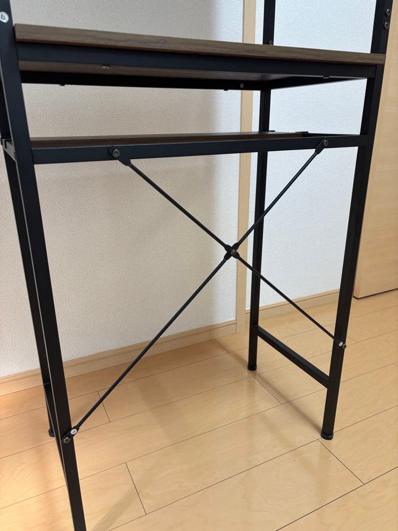 ニトリ　ヴィンテージテイストのごみ箱上ラック スリム　食器棚