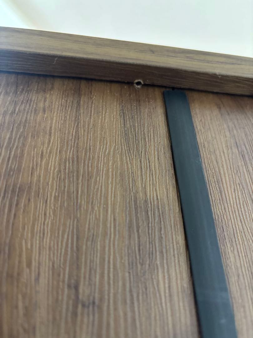 ニトリ　ヴィンテージテイストのごみ箱上ラック スリム　食器棚