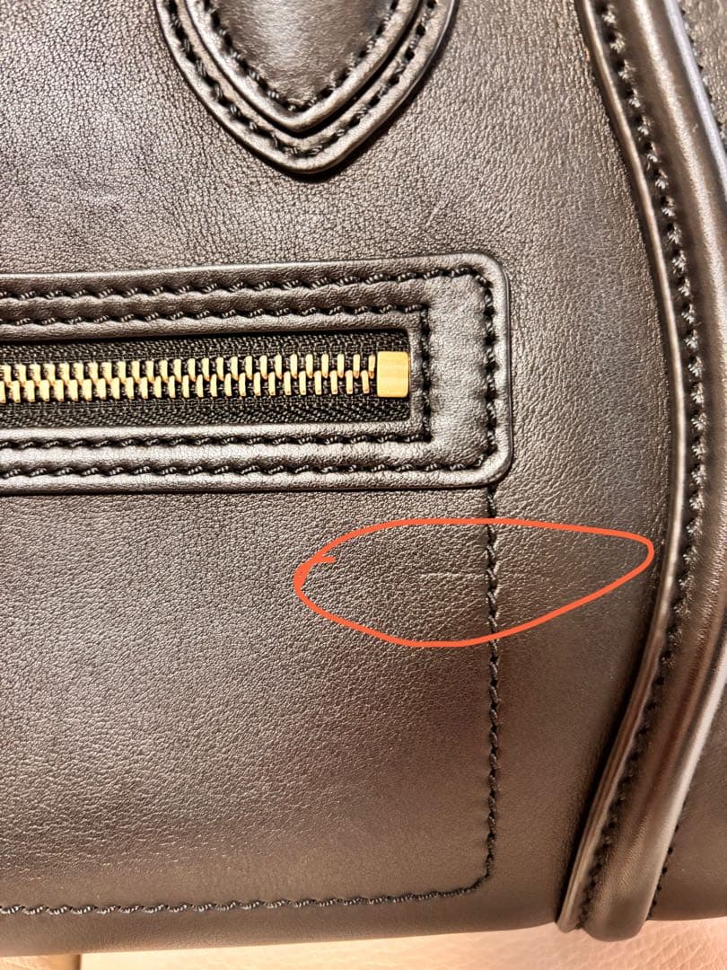 美品CÉLINE セリーヌ ラゲージ マイクロショッパー ハンドバッグ