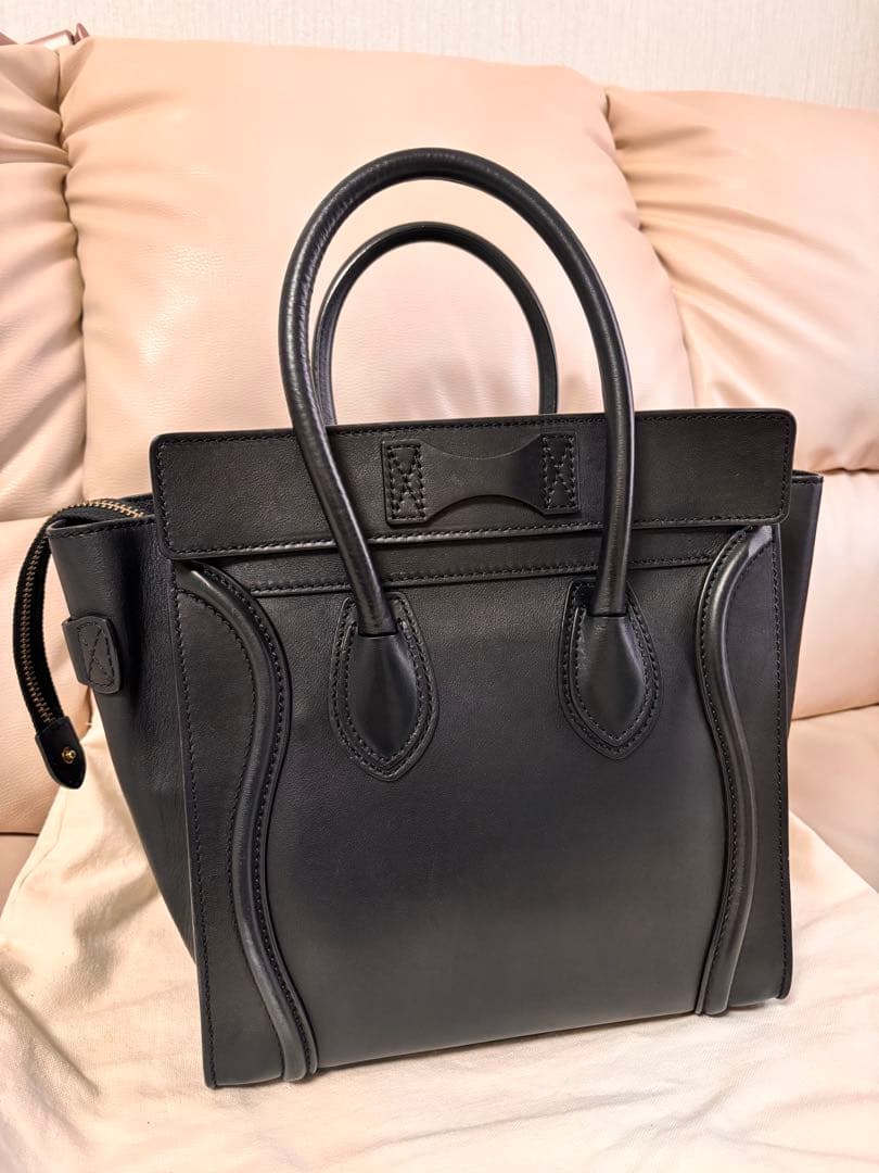 美品CÉLINE セリーヌ ラゲージ マイクロショッパー ハンドバッグ