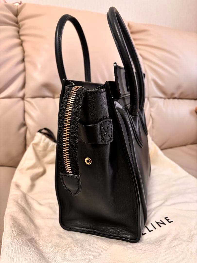 美品CÉLINE セリーヌ ラゲージ マイクロショッパー ハンドバッグ