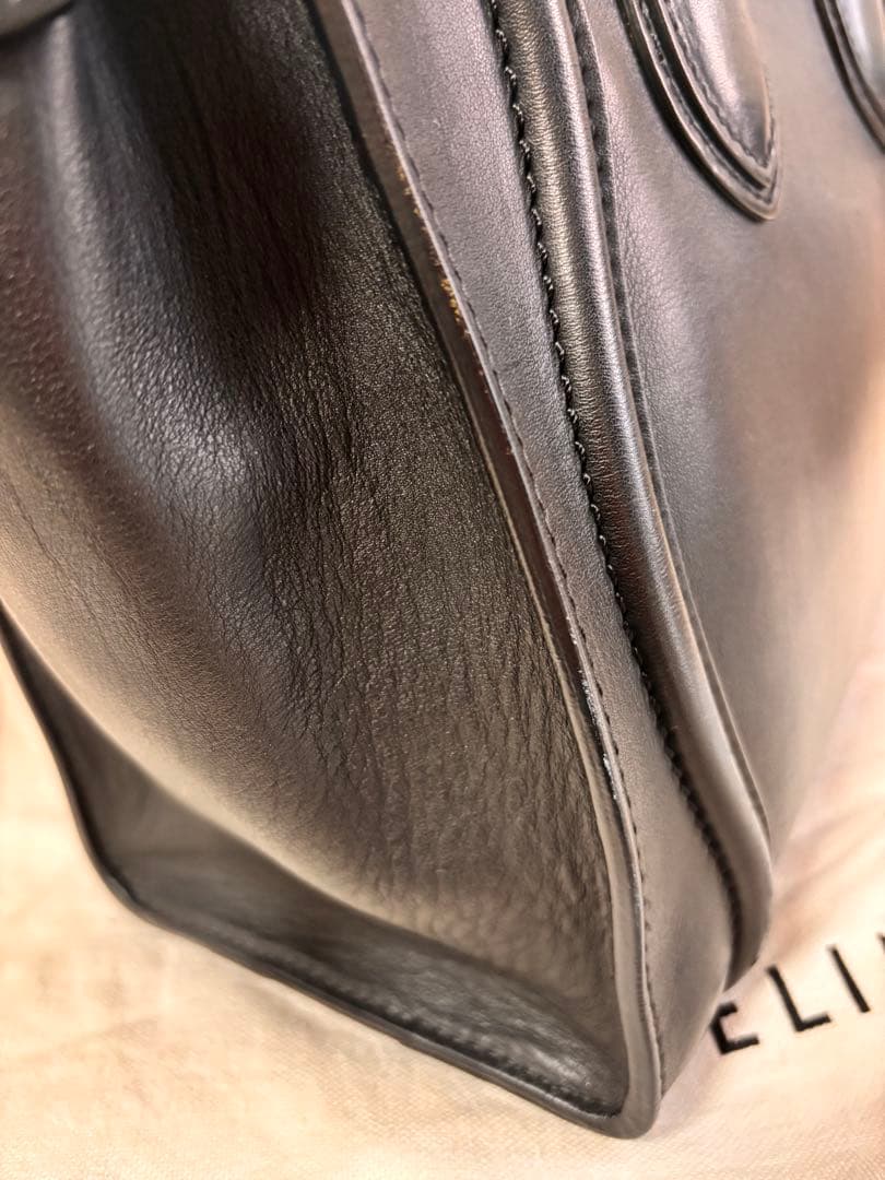 美品CÉLINE セリーヌ ラゲージ マイクロショッパー ハンドバッグ