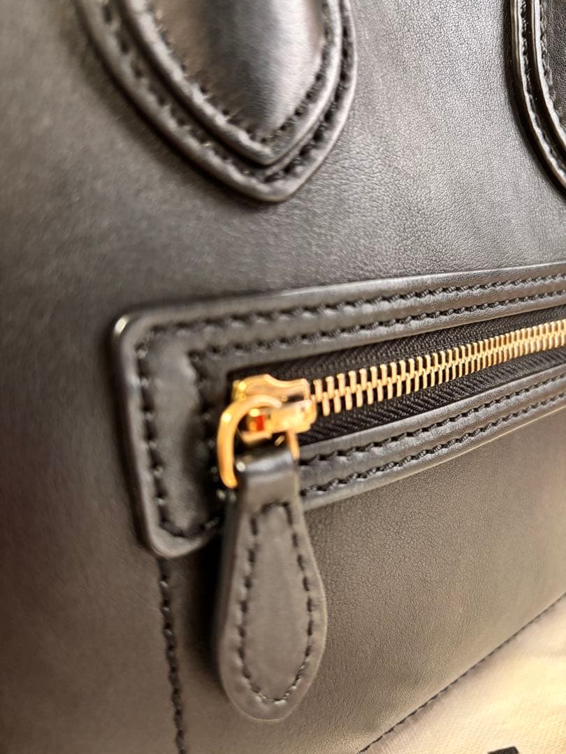 美品CÉLINE セリーヌ ラゲージ マイクロショッパー ハンドバッグ