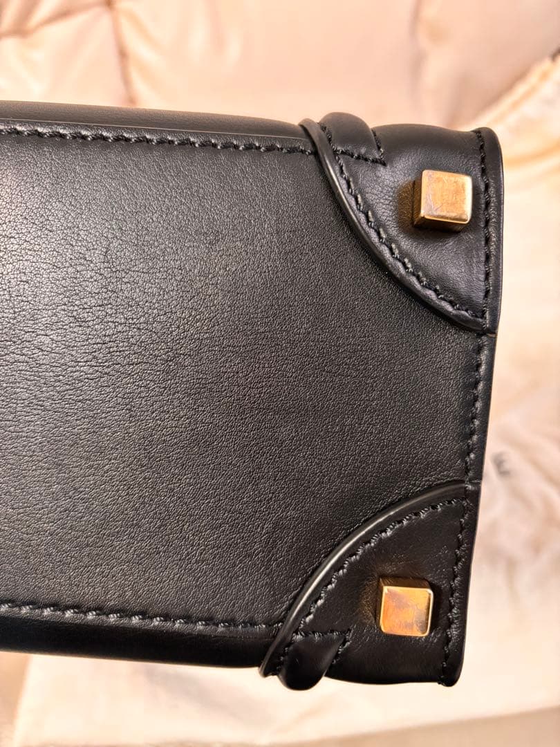 美品CÉLINE セリーヌ ラゲージ マイクロショッパー ハンドバッグ