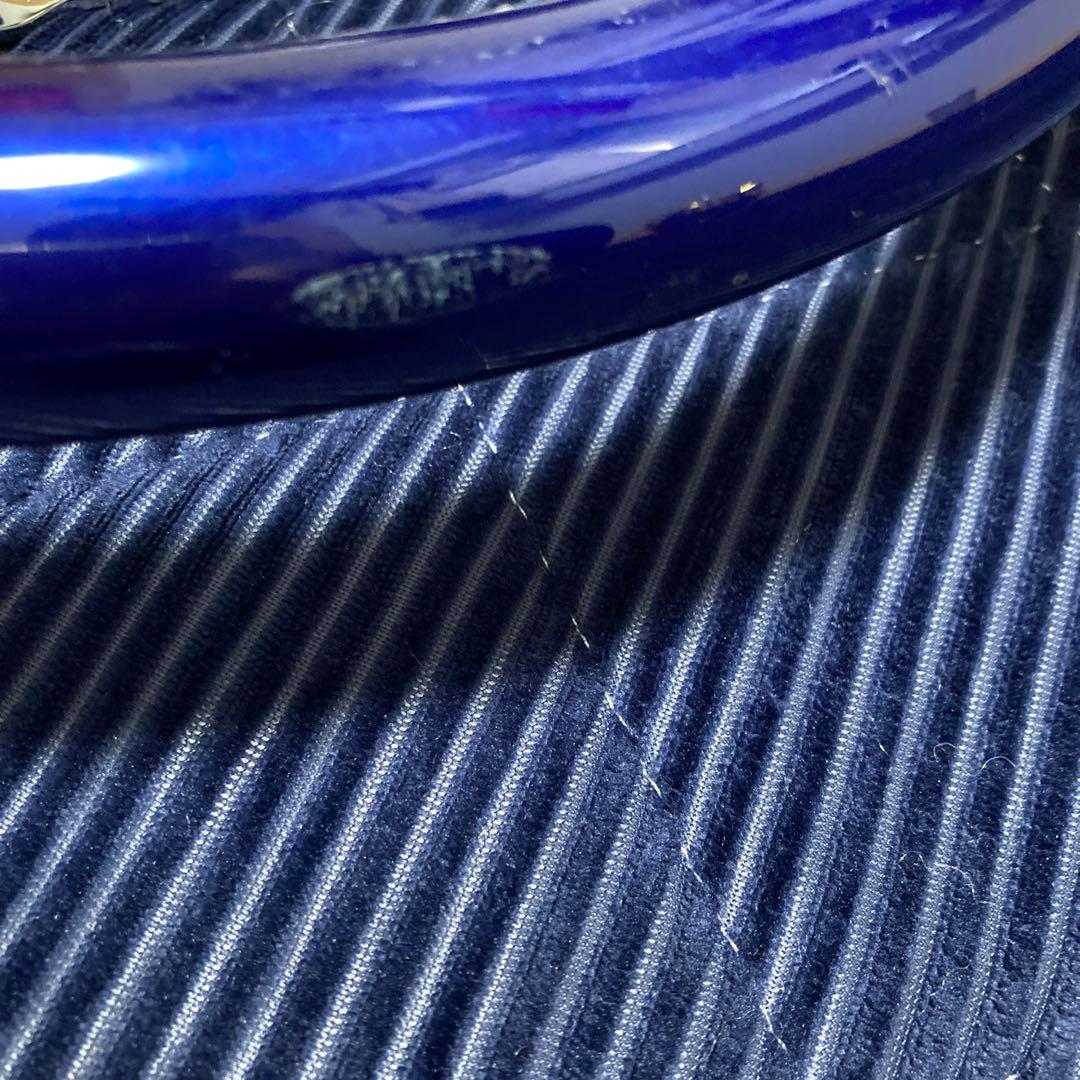 青色 3本スポーク ステアリング 本体