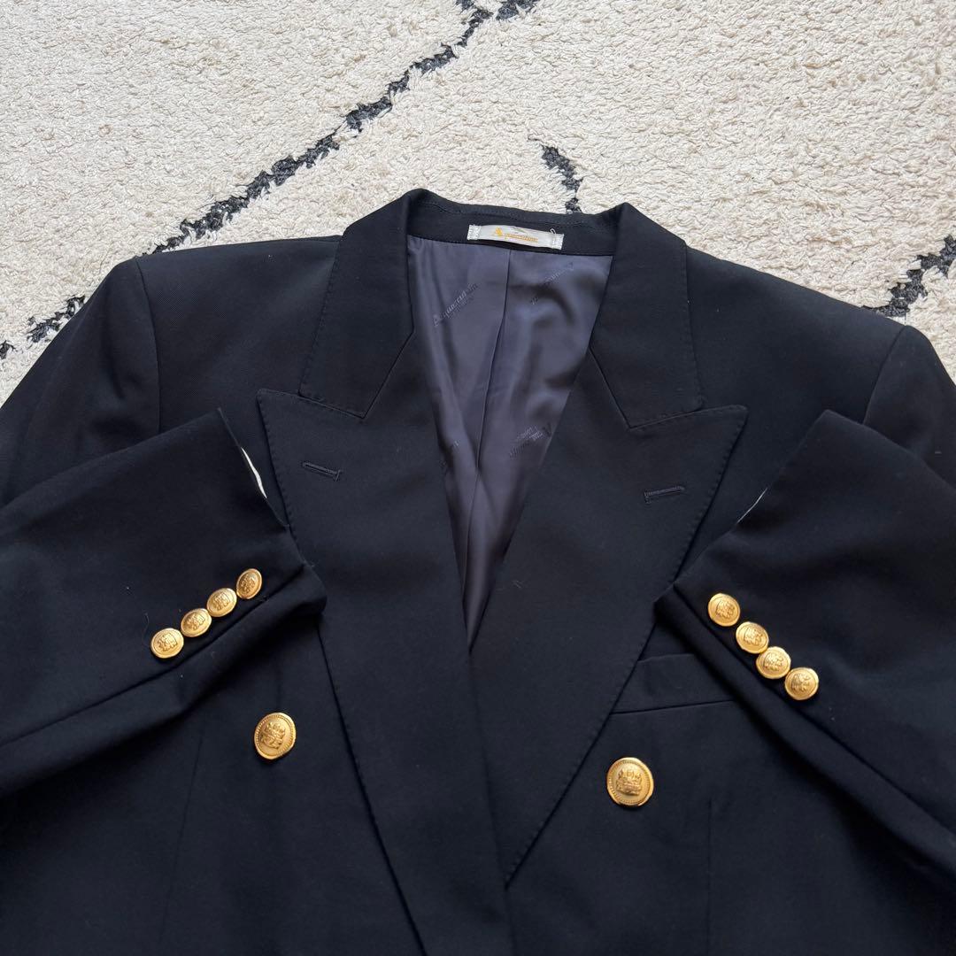 大きいサイズ　アクアスキュータム　紺ブレ　ブレザー　ダブル　6B ネイビー　13