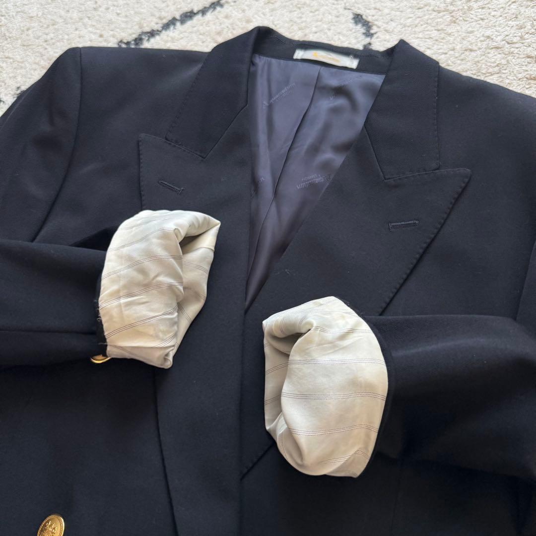 大きいサイズ　アクアスキュータム　紺ブレ　ブレザー　ダブル　6B ネイビー　13