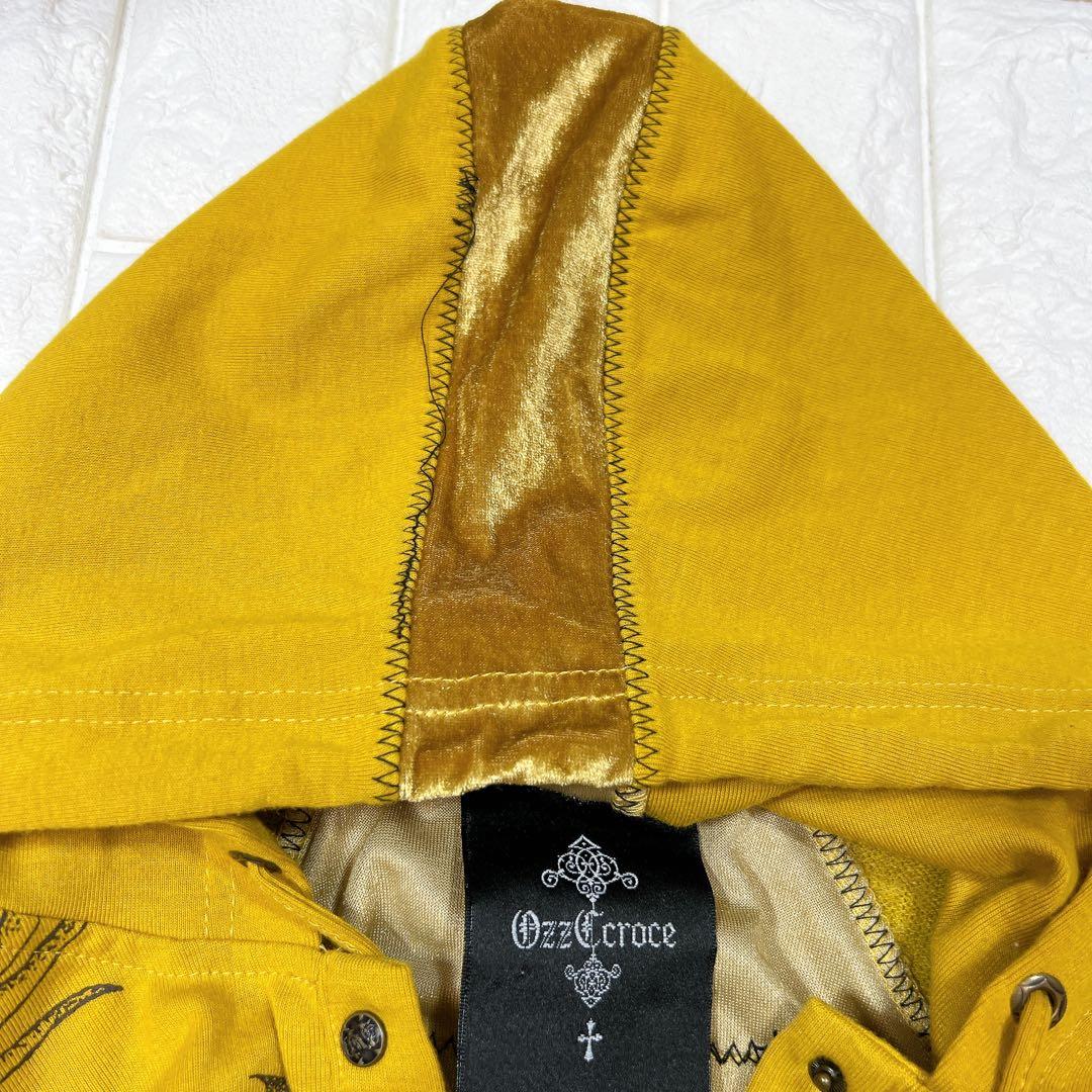 オッズクローチェ ドラゴン ロング丈 パーカー クロスチャーム ゴスロリ