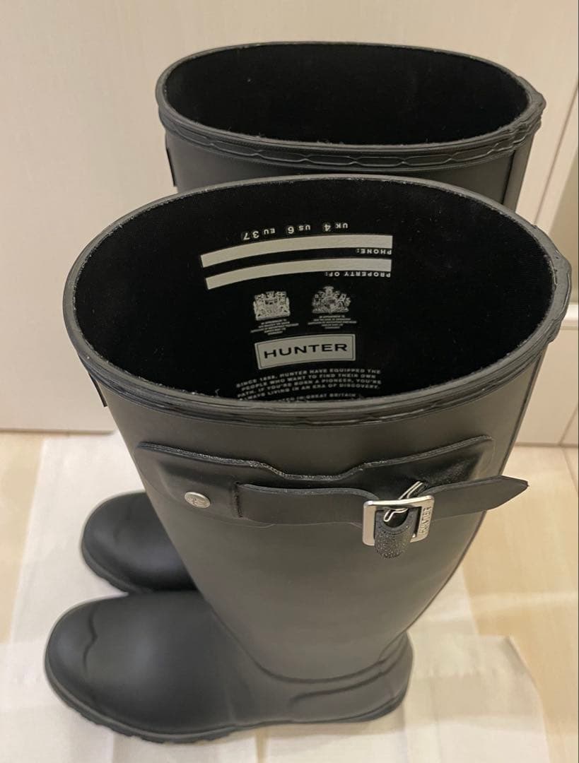 ハンター　ブーツ　UK4 US6 EU37 ブラック　ロングブーツ