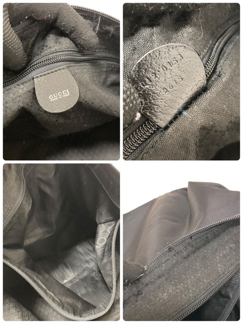 【ヴィンテージ】グッチ　ワンショルダー ボストンバッグ ナイロン　トラベル　黒