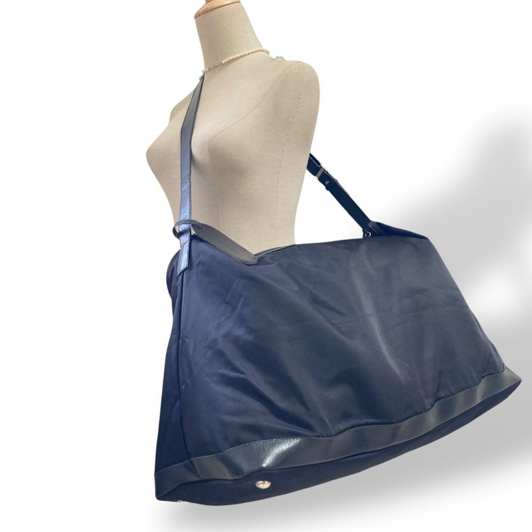 【ヴィンテージ】グッチ　ワンショルダー ボストンバッグ ナイロン　トラベル　黒