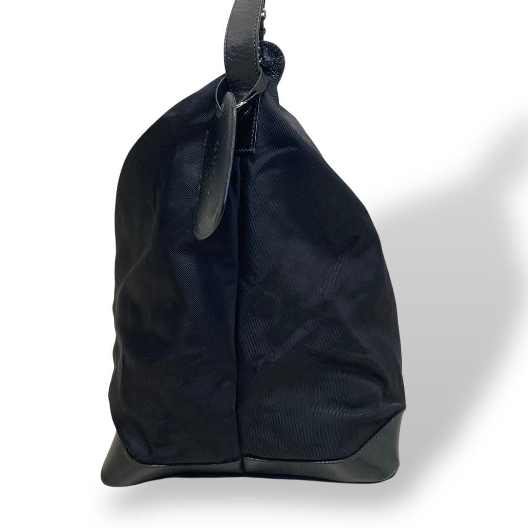 【ヴィンテージ】グッチ　ワンショルダー ボストンバッグ ナイロン　トラベル　黒
