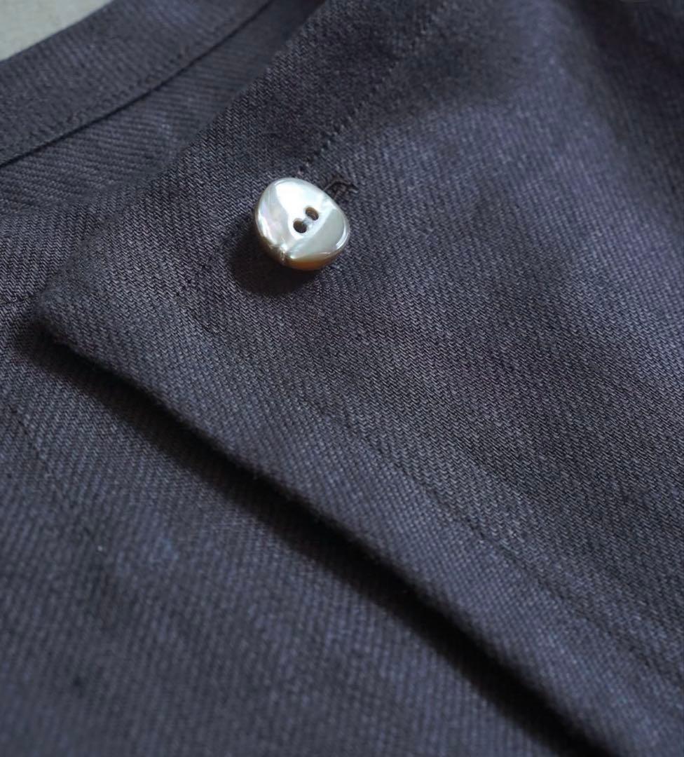 【みき】タグ付き　新品　2025AW ヘビーリネンツイル　ベスト　ブラック