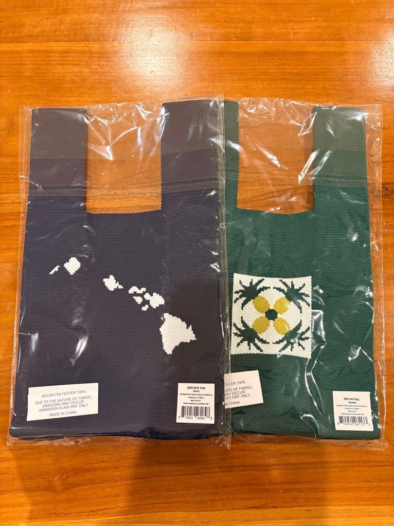 【限定新品タグ付】DEAN&DELUCA HAWAII限定ニットトート2枚セット
