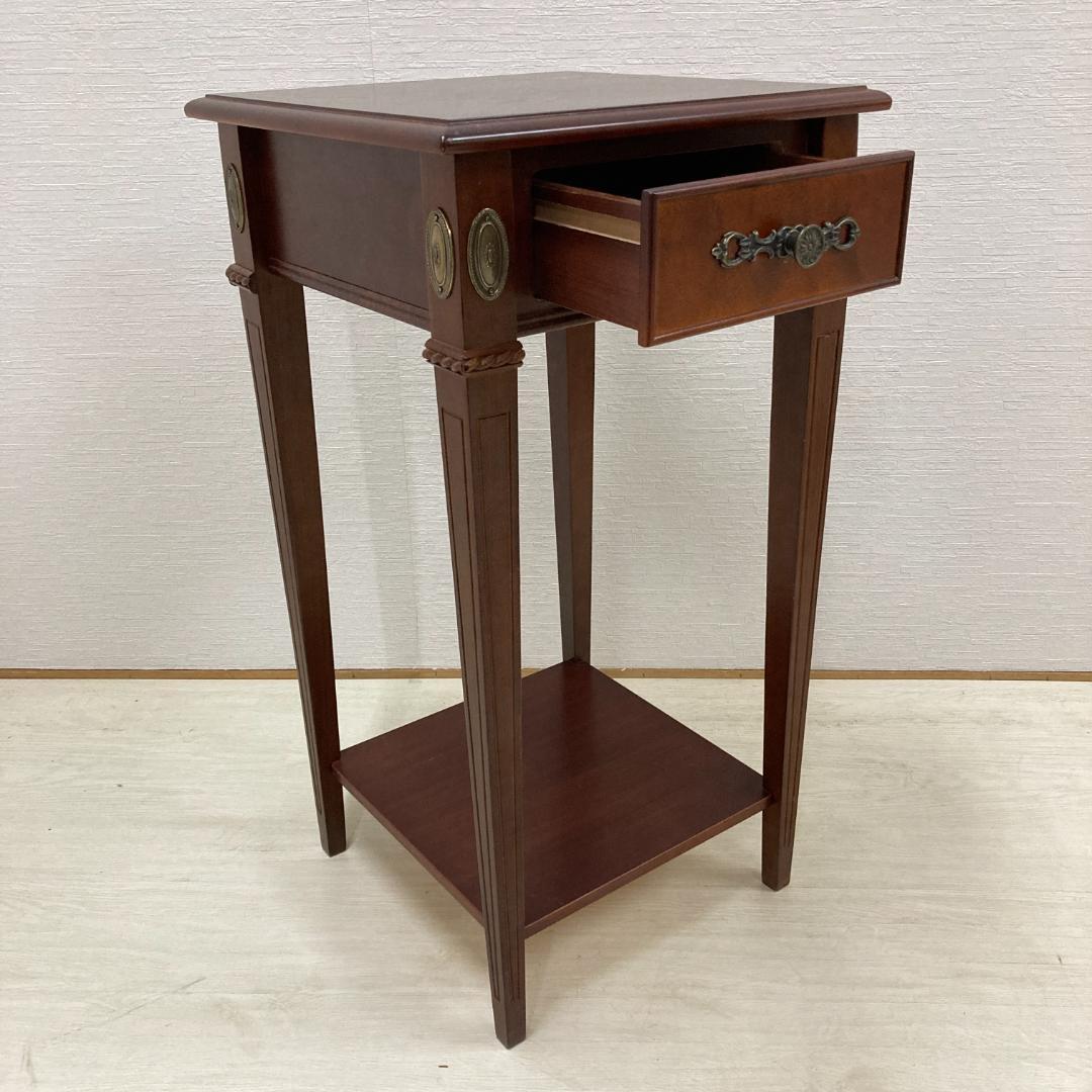 クラシック　サイドテーブル　花台　コンソール　アンティーク調