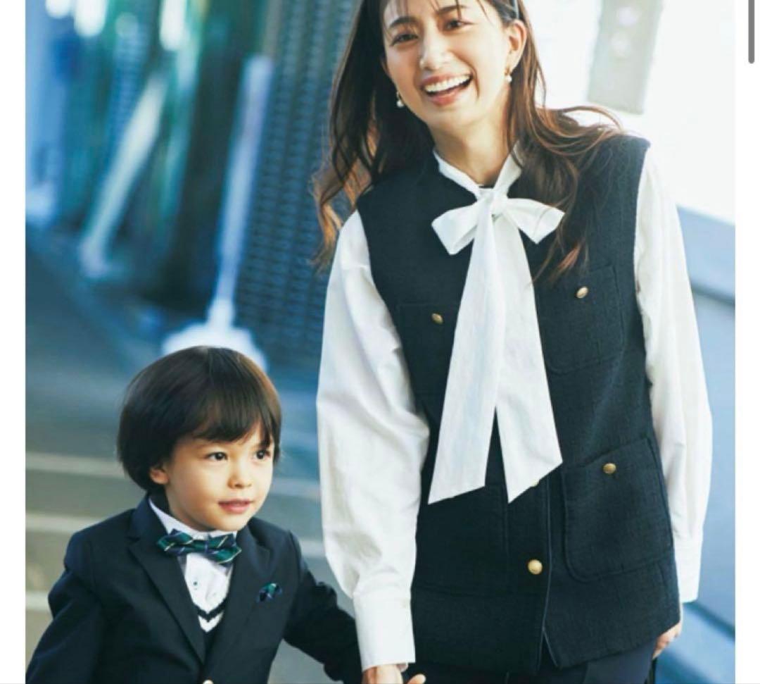 green label relaxing ツイードフリンジポケット ベスト