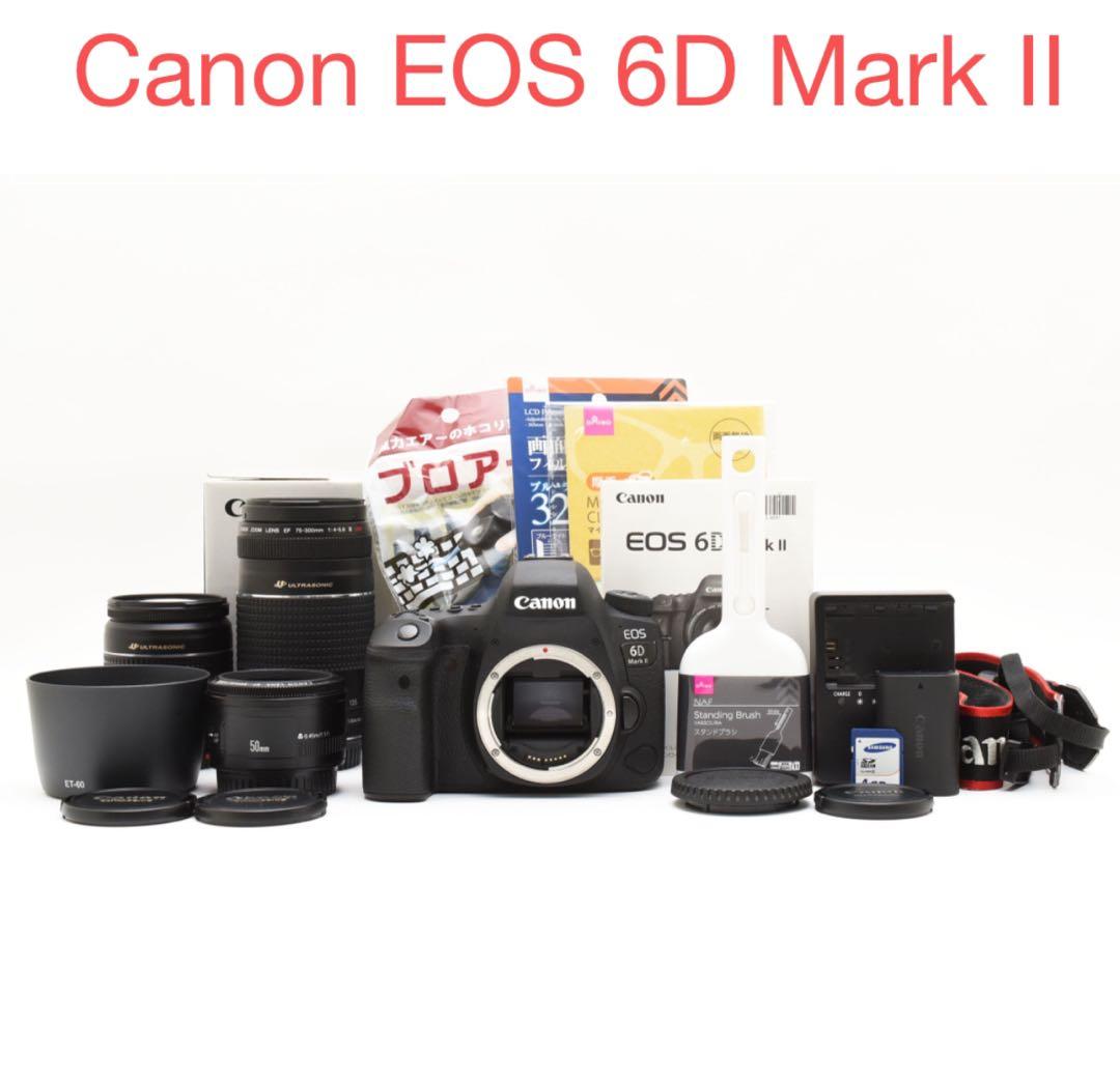 Canon EOS 6D mark II標準&望遠&単焦点レンズセット