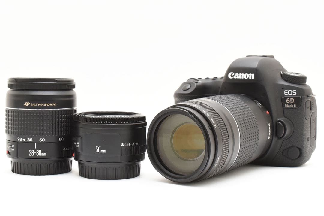 Canon EOS 6D mark II標準&望遠&単焦点レンズセット