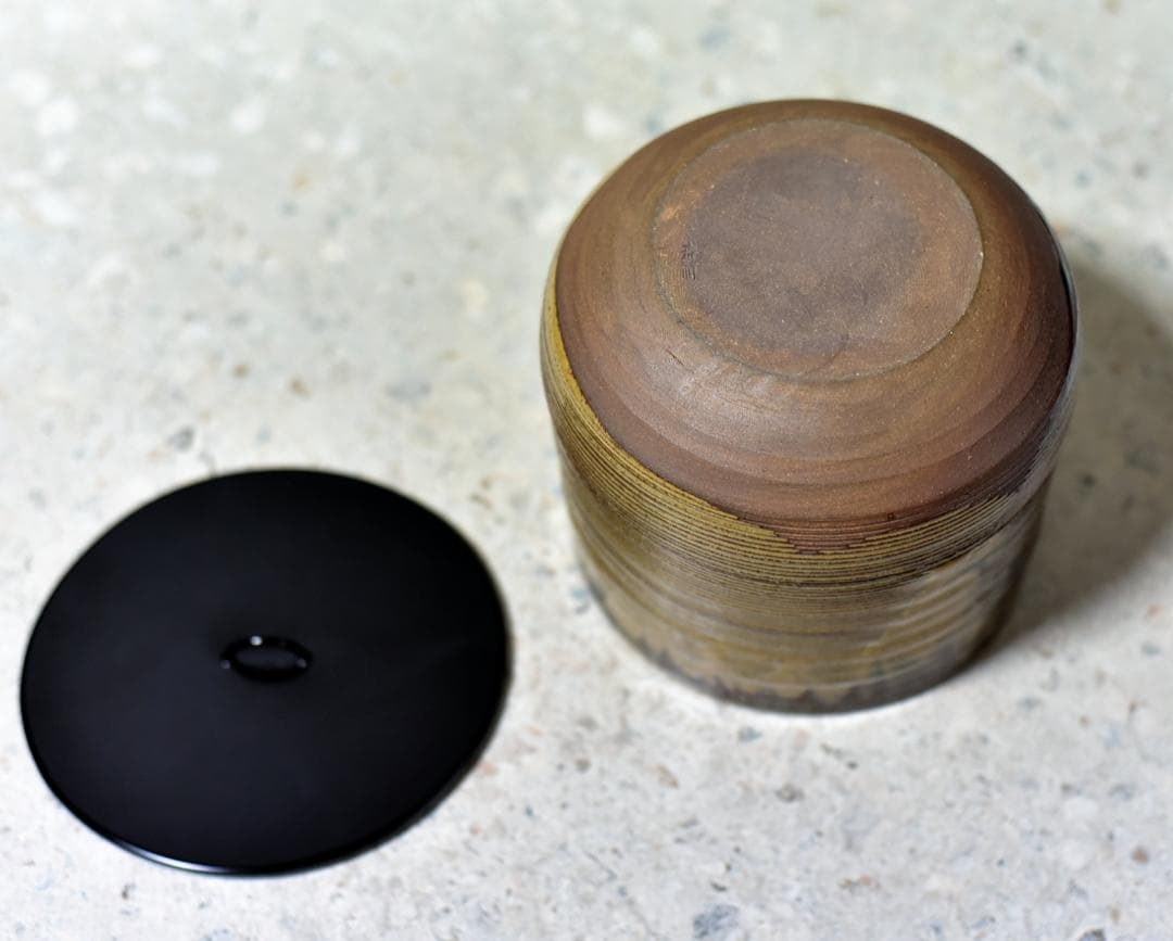 平安嘉祥造　高取写水指【極上品】　お茶道具／共箱