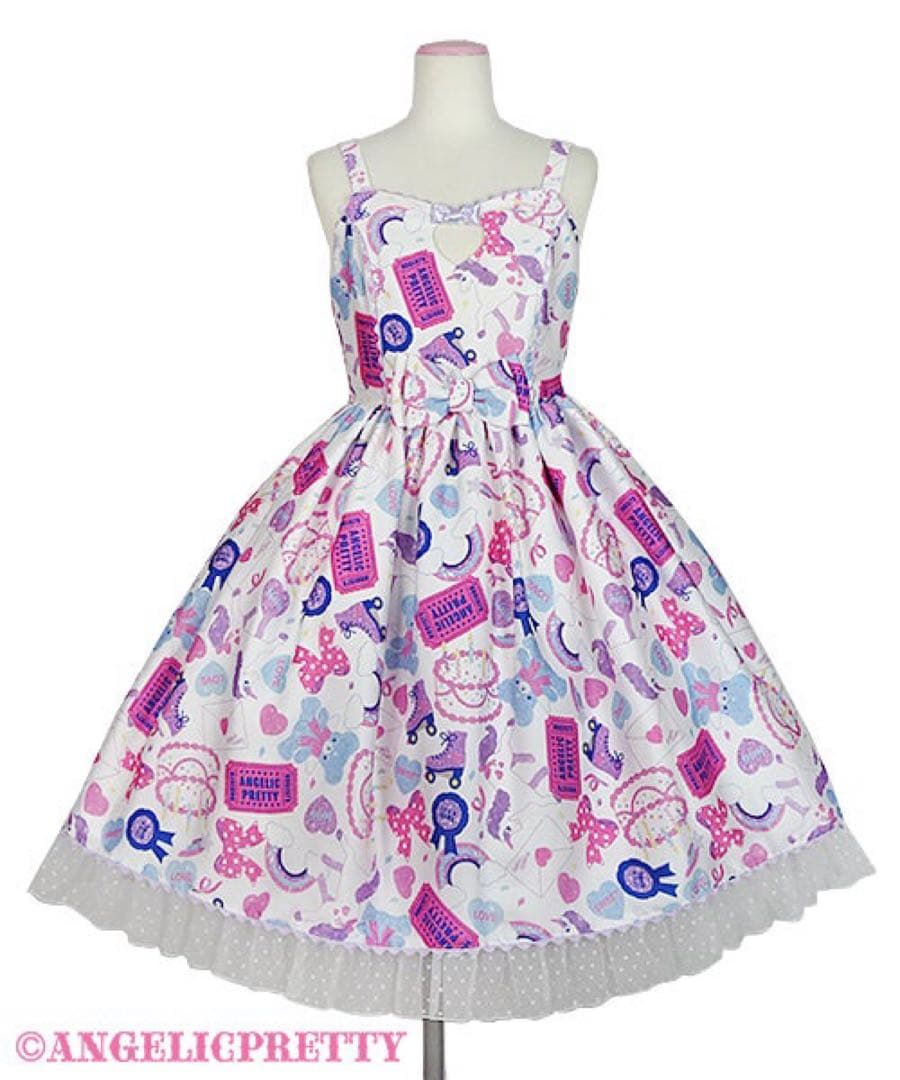 angelicpretty girlystickerジャンパースカート&バレッタ