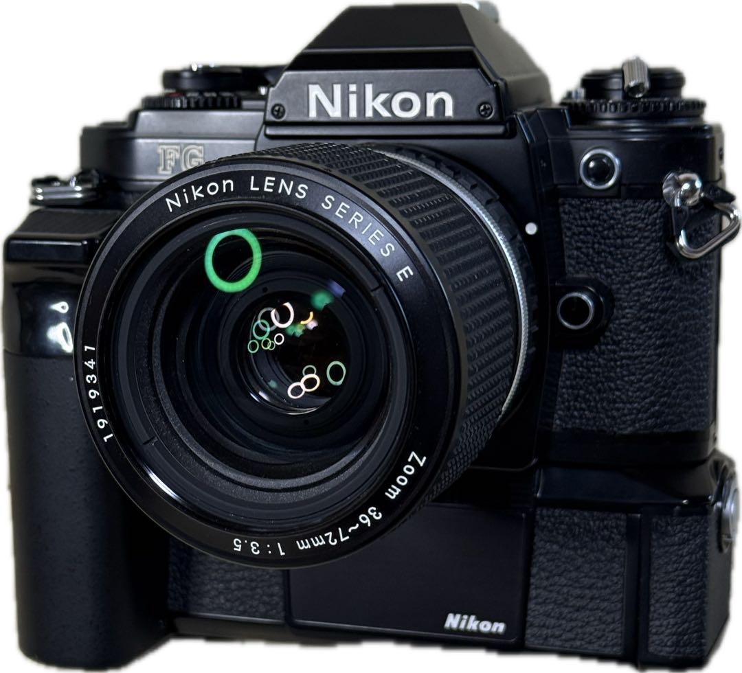 フィルムカメラ Nikon FG+MD-14+series E 36-72mm+70-210mm
