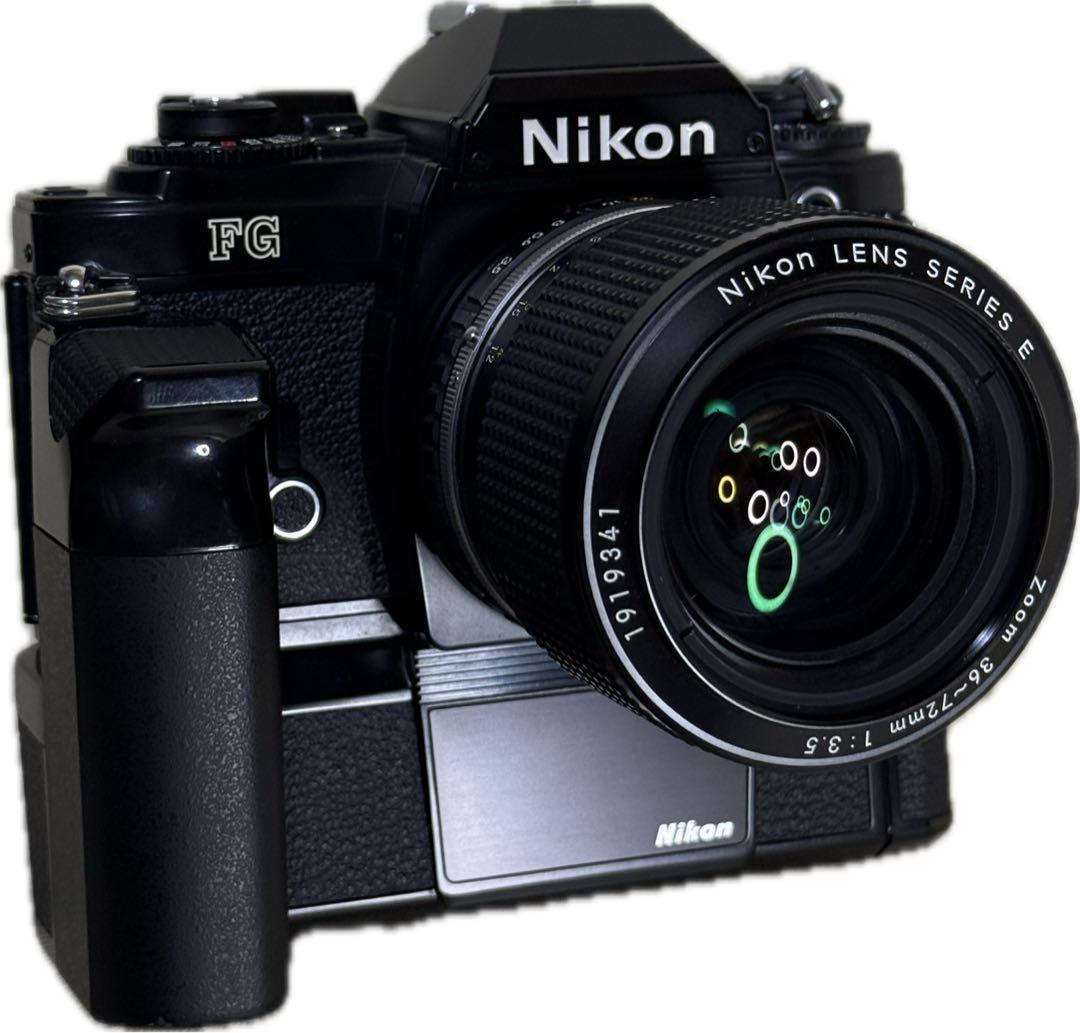 フィルムカメラ Nikon FG+MD-14+series E 36-72mm+70-210mm