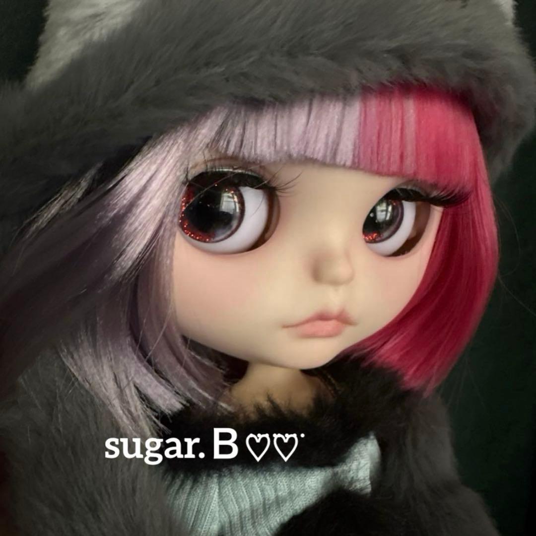 アイシードールカスタム❤︎ピンク×薄パープル❤︎ボブ