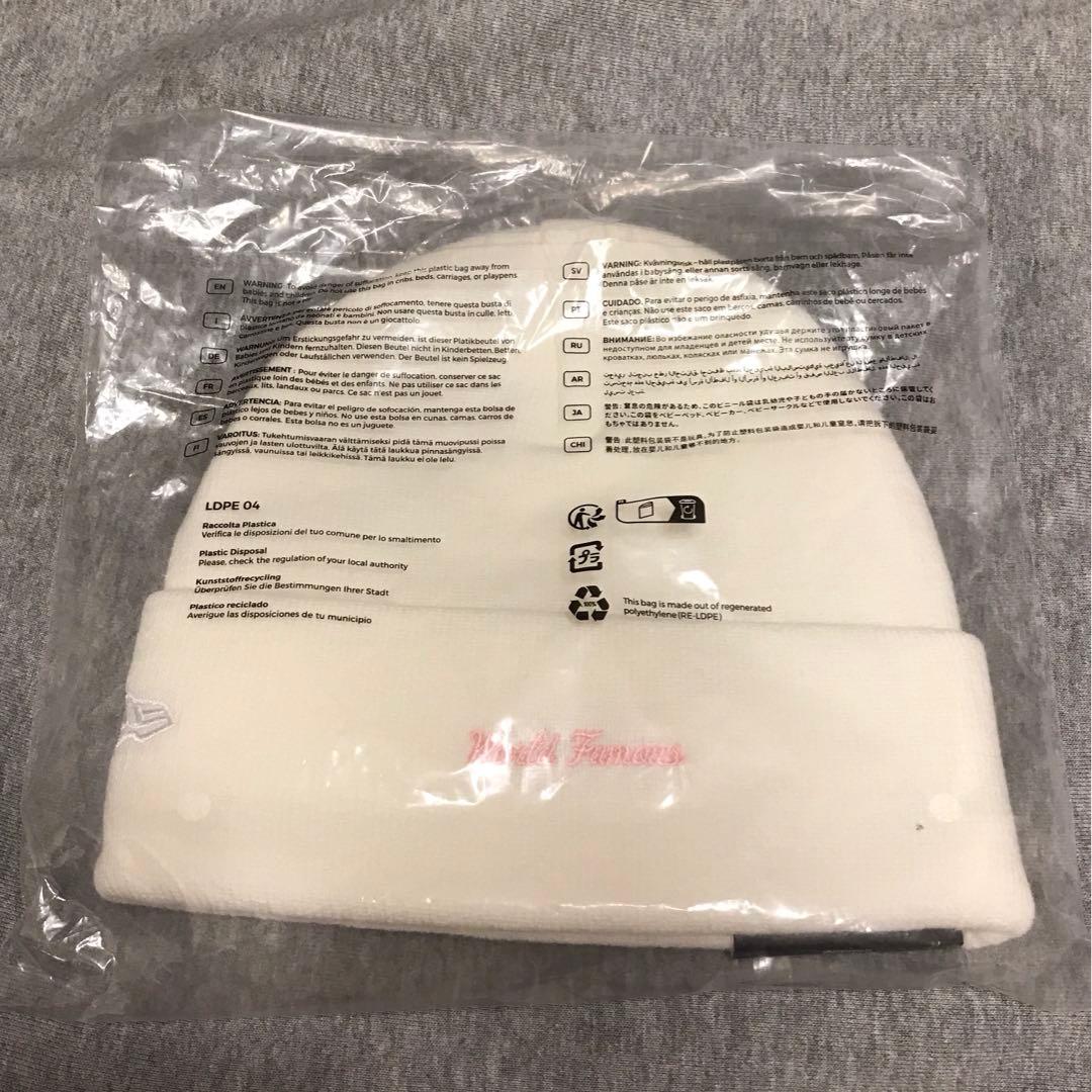 New Era Box Logo Beanie ホワイト　白　25