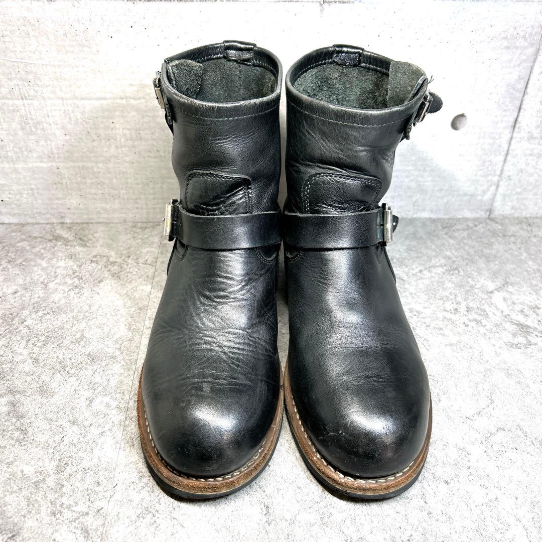 大人気【Hawkins】エンジニアブーツ/4035/ワークブーツ/ブラック/本革