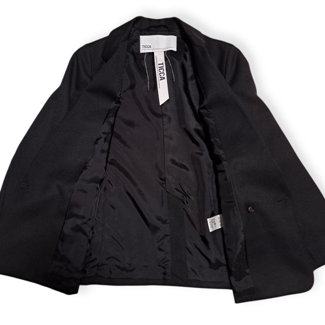 TICCA ダブルジャケット　テーラードジャケット　ウール100％　金ボタン