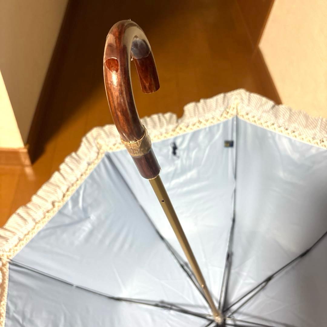 ラルフローレン ストライプ フリル 日傘