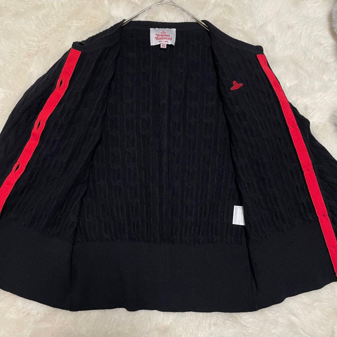 未使用級　ヴィヴィアンウエストウッド　表記40 ケーブルニットクルーカーディガン