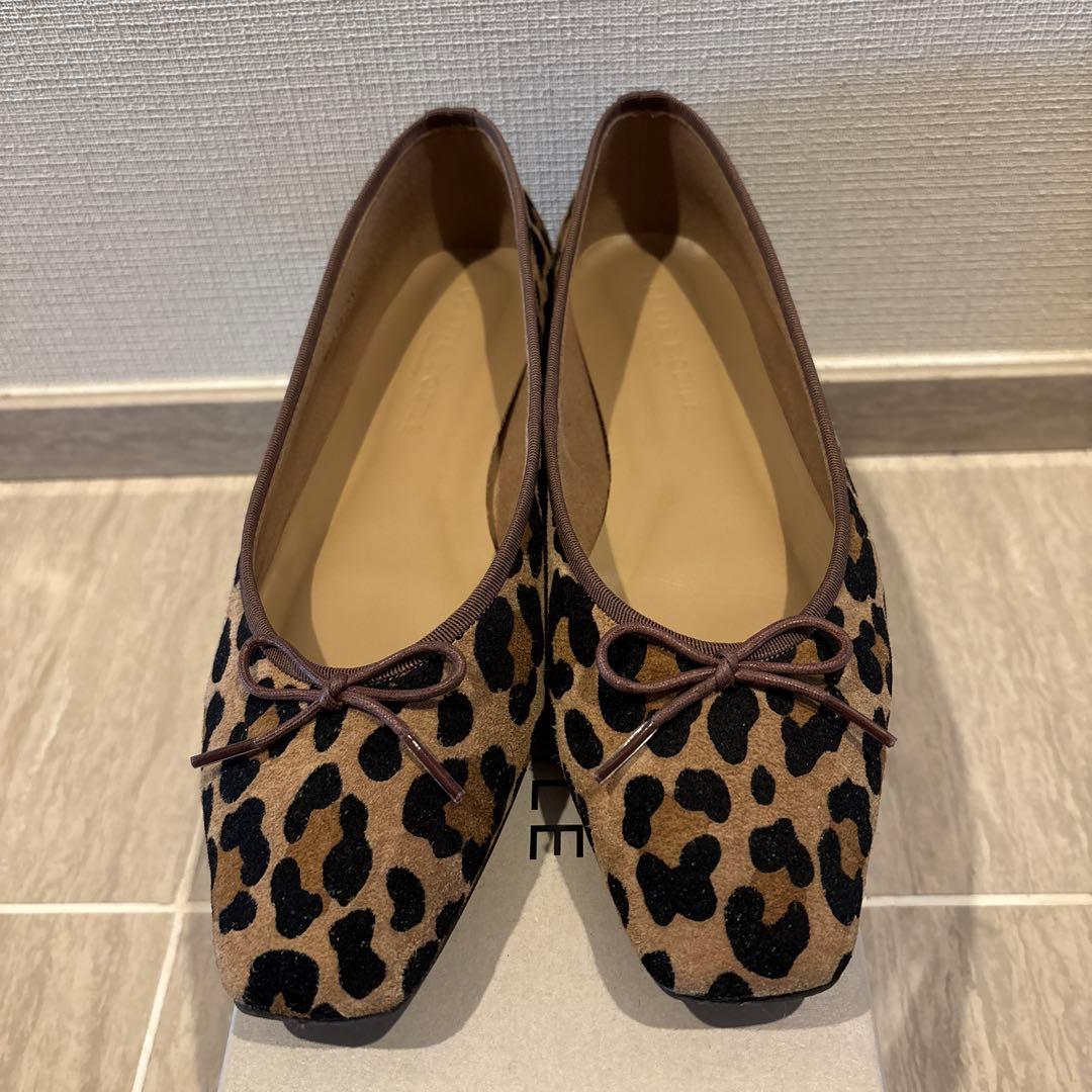 美品ほぼ未使用☆オデットエオディール　レオパードフラットシューズ⭐︎箱付き