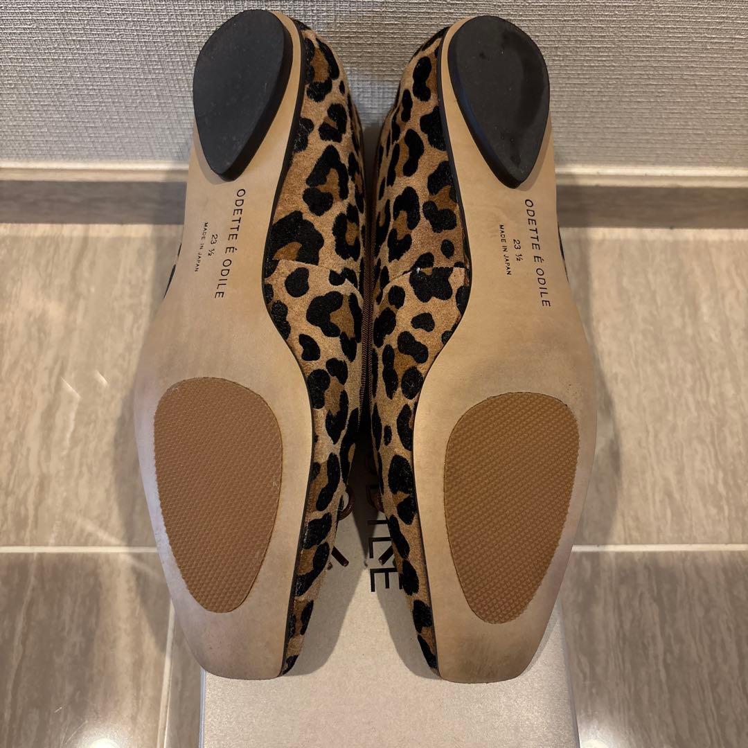 美品ほぼ未使用☆オデットエオディール　レオパードフラットシューズ⭐︎箱付き