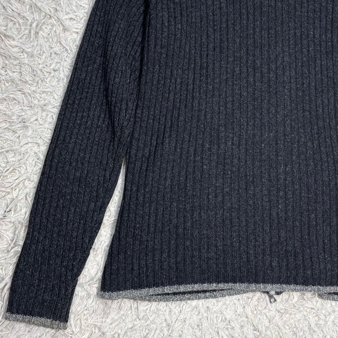 美品　ポールスミス　ドライバーズニット　四者混　ダブルファスナー　カシミヤ　黒