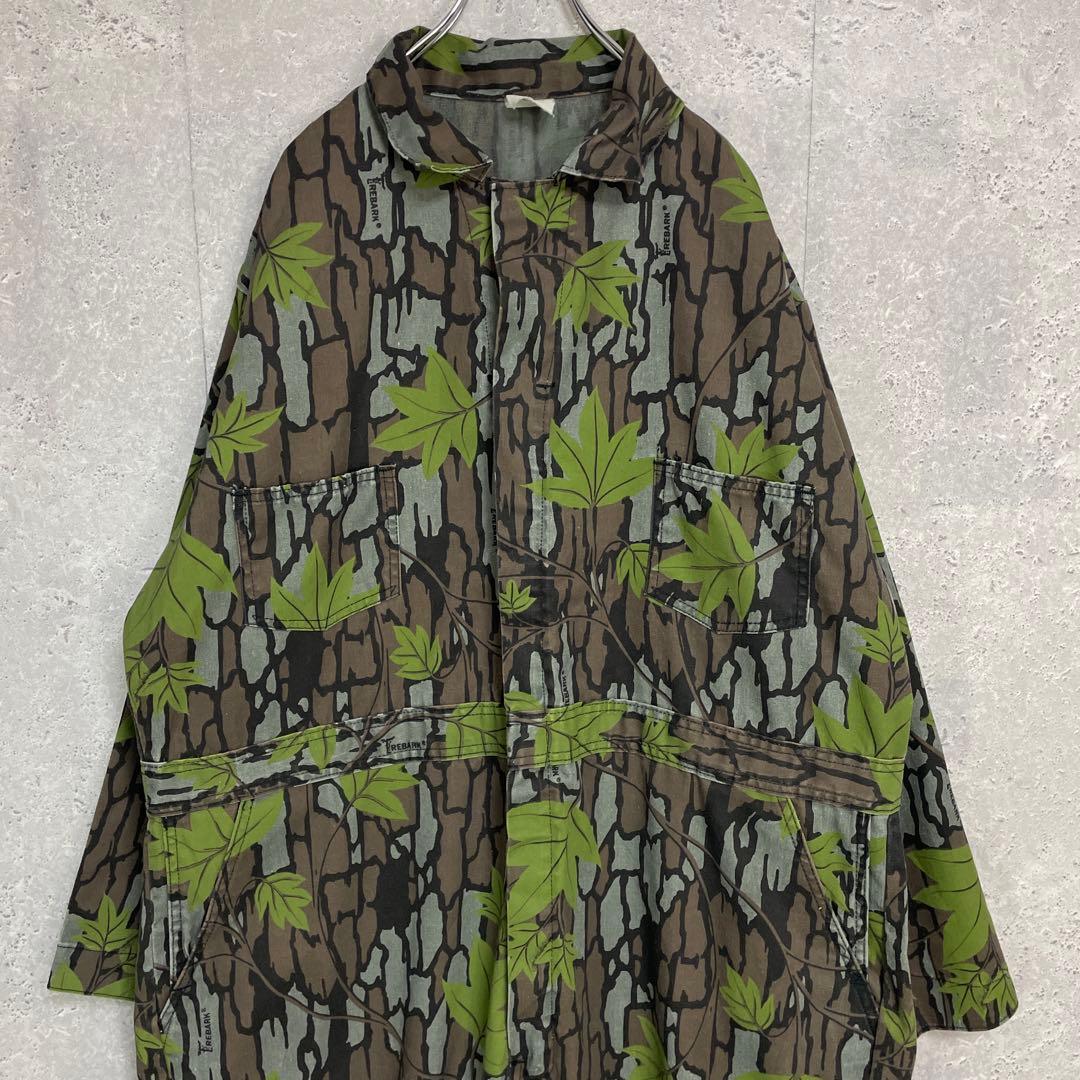 TREBARK 80〜90s USA製カモフラージュ　つなぎオールインワン2XL