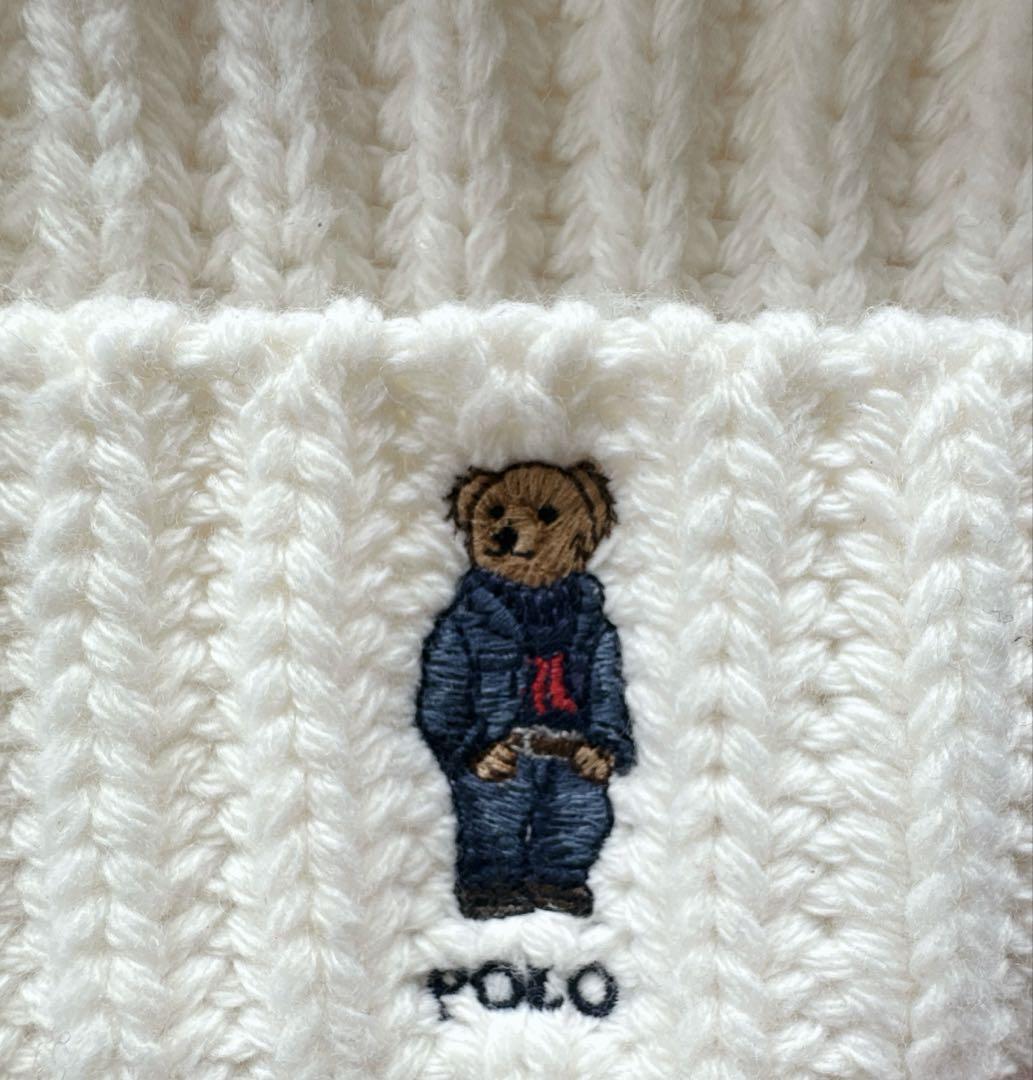タグ付き　ポロ　ラルフローレン　ベア　ニットキャップ　ボンボン