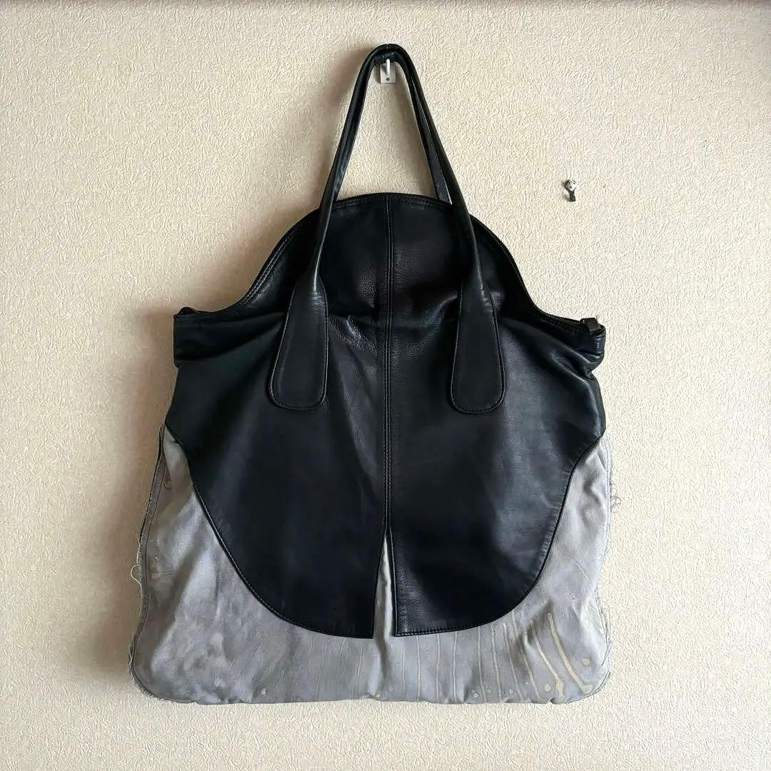 Mariana Mendez マリアナ・メンデス トートバッグ 黒革×布