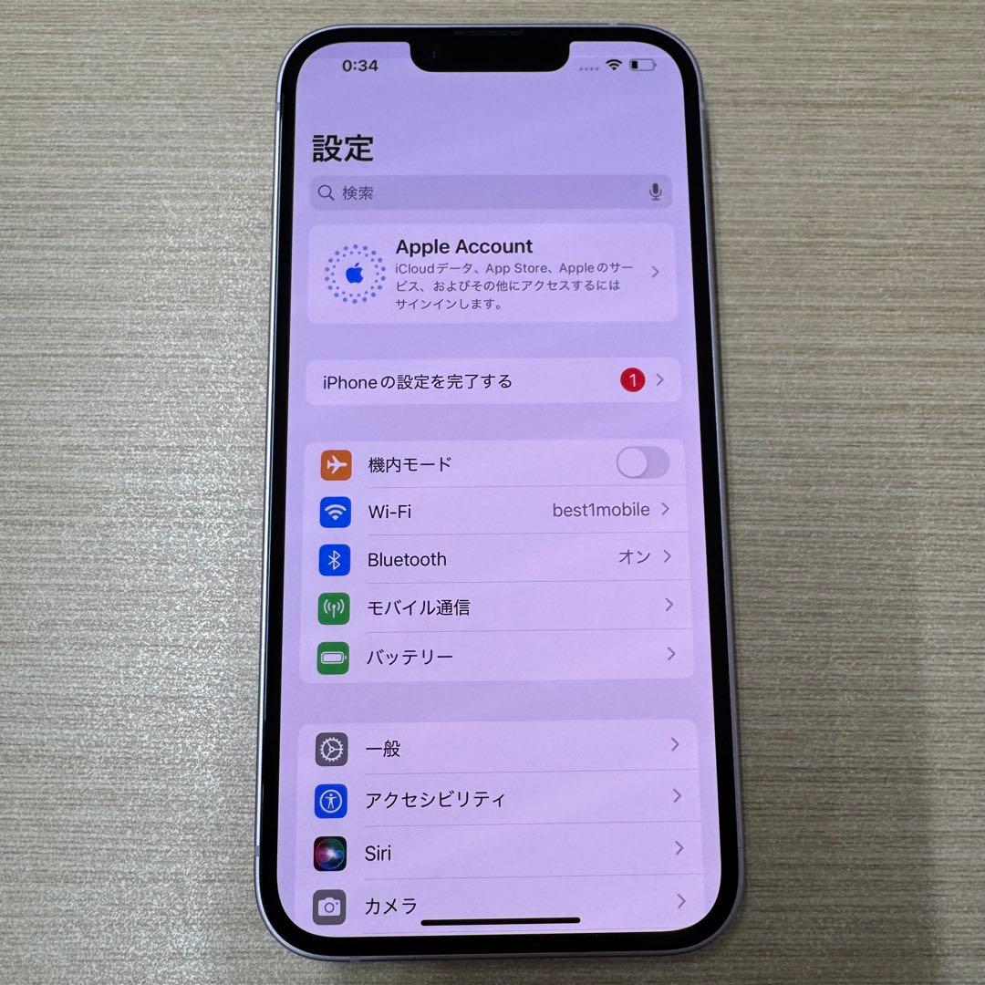 訳あり品/美品Apple iPhone14 512GBパープル 本体