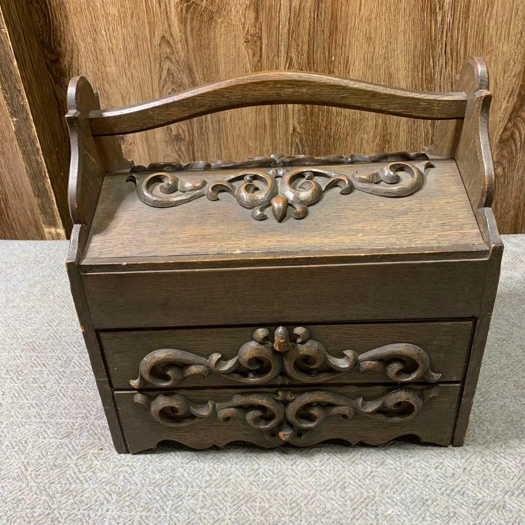 J579 アンティークボックス 裁縫箱 永田良介家具