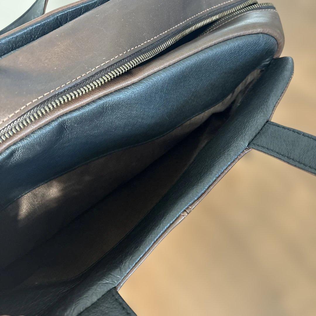 genten レザーボストンバッグ