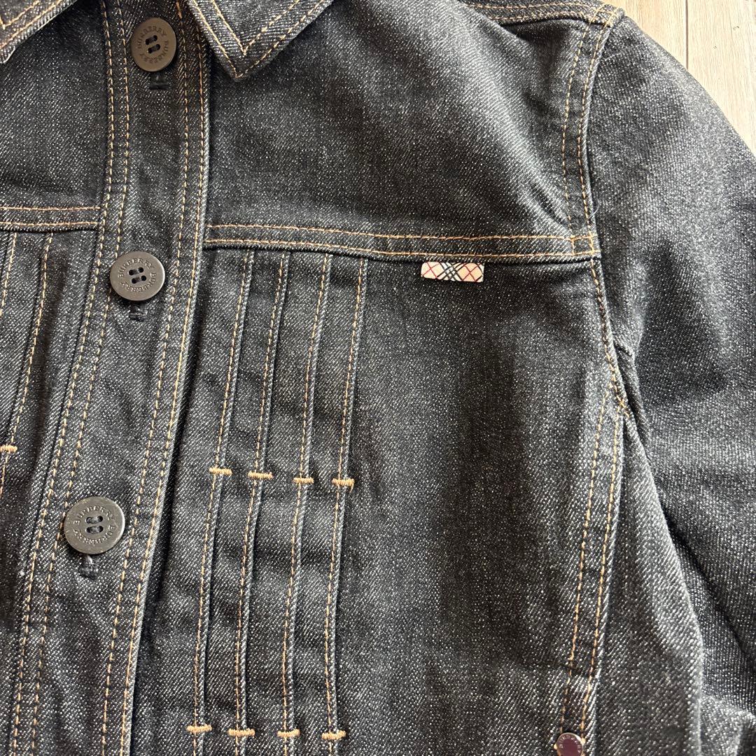 ☘*有様 バーバリー　デニムジャケット　黒　L