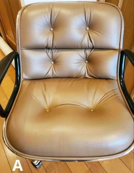 【専用】knoll ポロックチェア 4本脚 キャスター レザー本革オフィスチェア