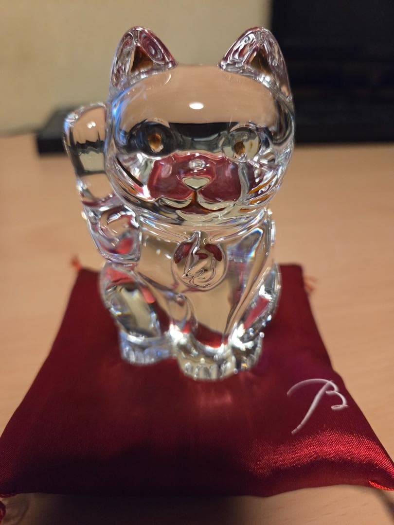 バカラ 招き猫 クリスタル Sサイズ