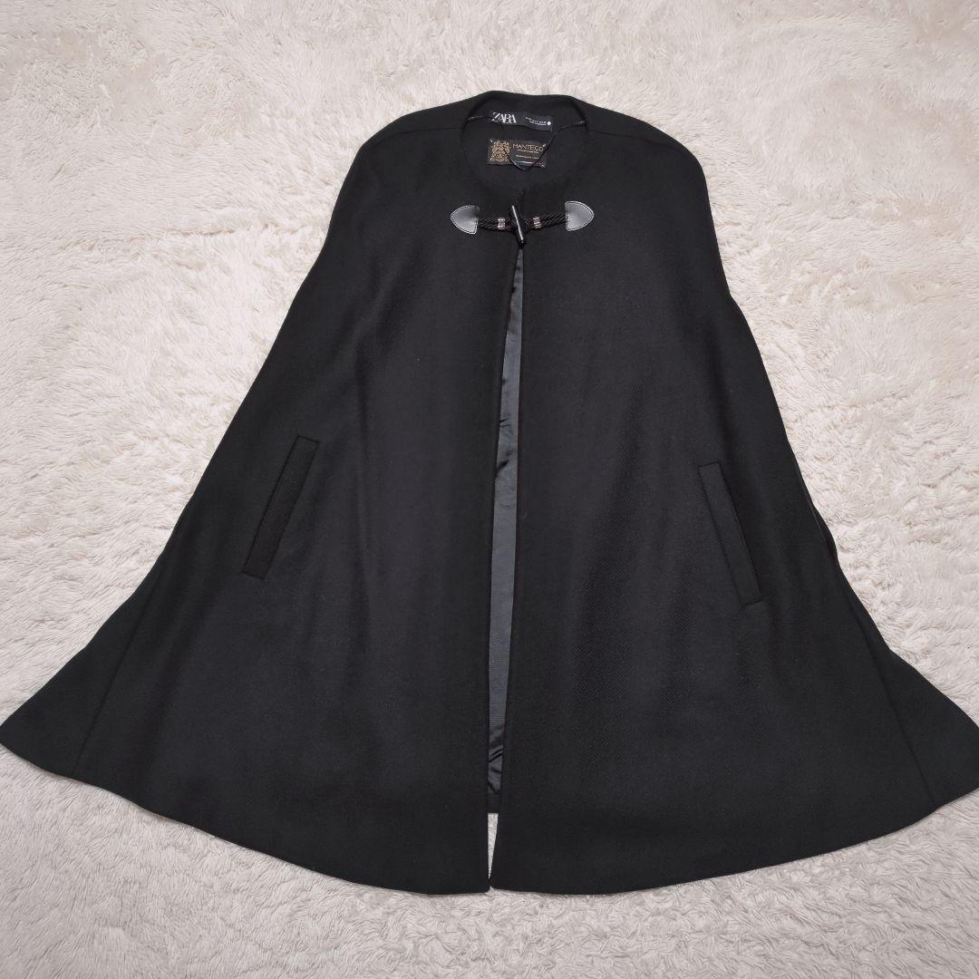 ほぼ未使用！ZARA×MANTECO ポンチョコート ケープ M ブラック